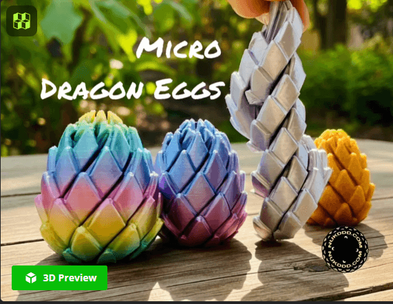 Micro dragon eggs keychain
