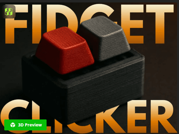 Fidget clicker keycaps