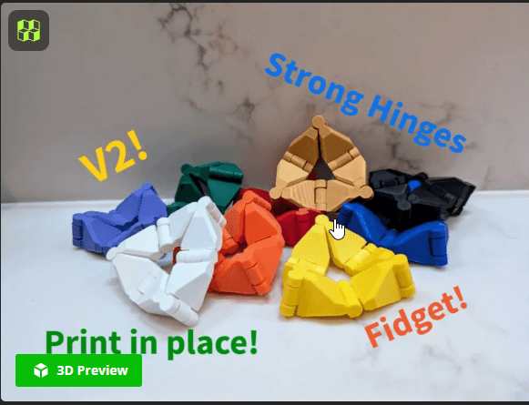 Strong hinges fidget (flick · clack · swoosh)